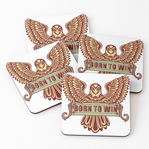 Item preview, A vintage eagle design with slogan ‘BORN TO WIN’ designed and sold by Shailendra  Singh.