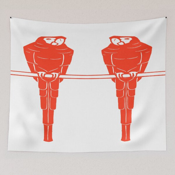 Item preview, Enhanced Aras: Edited Version of Julie De Graag's Ara Stretched Red Samurai Parrot Pattern designed and sold by TeachUrb.