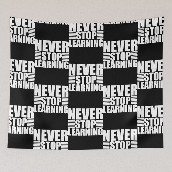 Item preview, never stop learning up  and motivational  t-shirt design Active T-Shirt designed and sold by PhilipSchrode.
