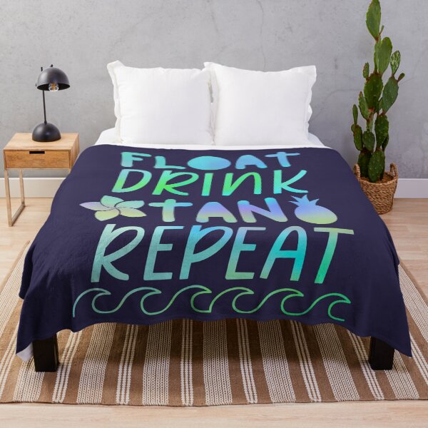 Item preview, Float Drink Tan Repeat Summer Beach designed and sold by SunfullyYours.