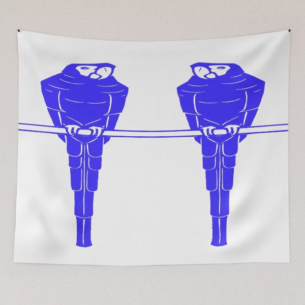 Item preview, Enhanced Aras: Edited Version of Julie De Graag's Ara Stretched Blue Samurai Parrot Pattern designed and sold by TeachUrb.