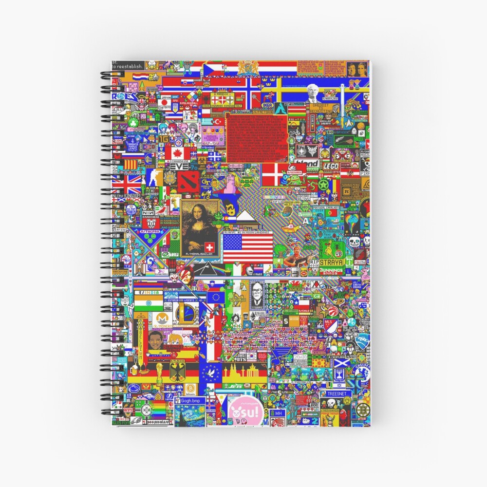 "Reddit Place Restored" Spiral Notebook by adamnuggett Redbubble