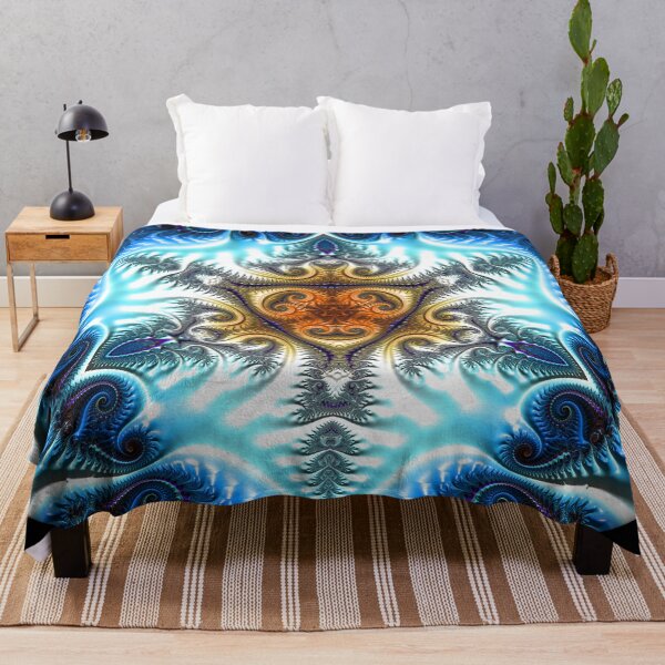 Item preview, Aqua and Gold Fractal Kaleido Design designed and sold by Warren Paul Harris.