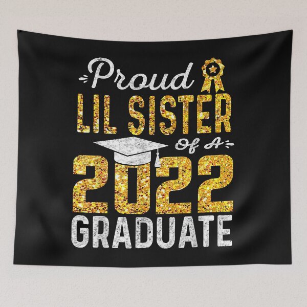 Item preview, Proud Lil Sister of a 2022 Graduate Face Mask designed and sold by ArthurClaessens.