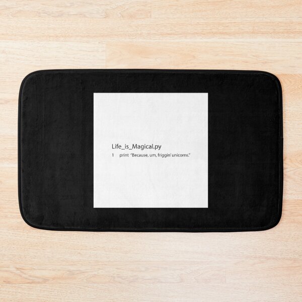 Item preview, Life_Is_Magical.py BLACK TEXT Throw Pillow designed and sold by SergioEdna.