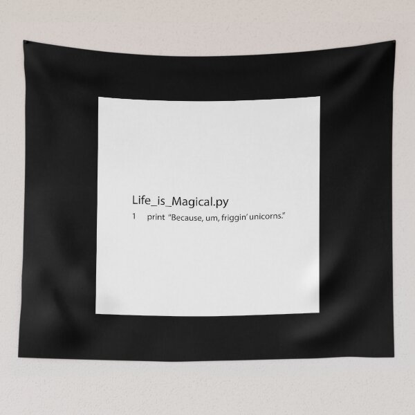 Item preview, Life_Is_Magical.py BLACK TEXT Throw Pillow designed and sold by SergioEdna.