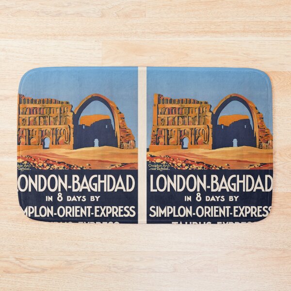 Item preview, London, England - Baghdad, Iraq, Simplon Orient Express - Retro vintage travel poster designed and sold by GreekTavern1979.