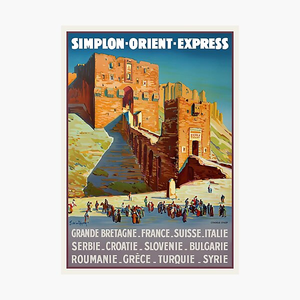 Item preview, Simplon Orient Express, Aleppo, Syria - Retro vintage travel poster designed and sold by GreekTavern1979.