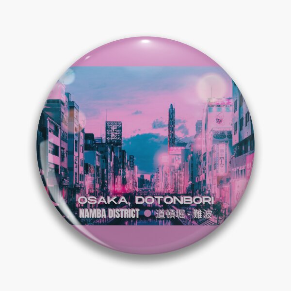 Item preview, Osaka Dotonbori Ebisu Bridge Canal Vapor Lofi City Neon Nightscape - Namba District - Bokeh Light Leaks Artwork - Anime Aesthetic (Version 2) designed and sold by Cawaiico.