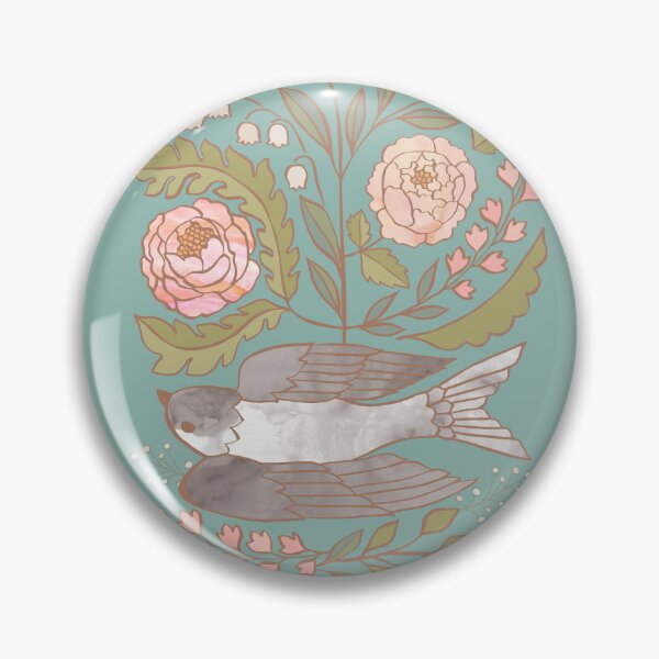 Item preview, Peony Garden Dove Robins Egg Blue designed and sold by Cecilia Mok.