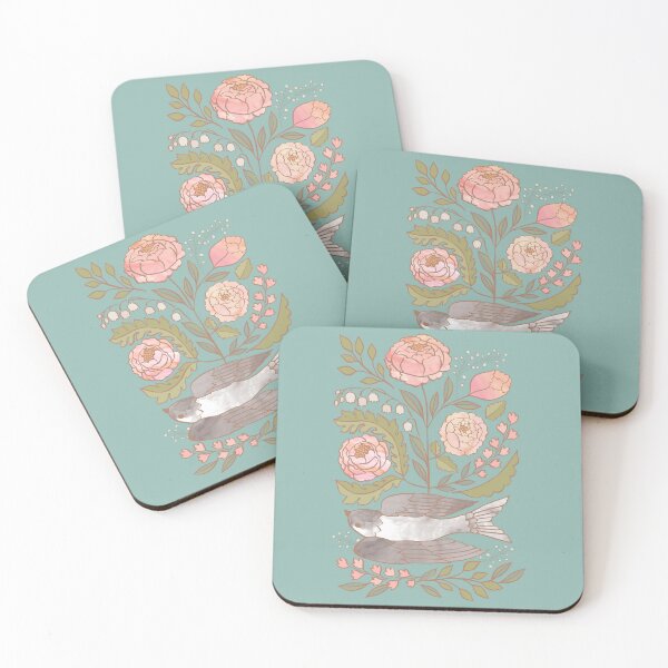 Item preview, Peony Garden Dove Robins Egg Blue designed and sold by Cecilia Mok.