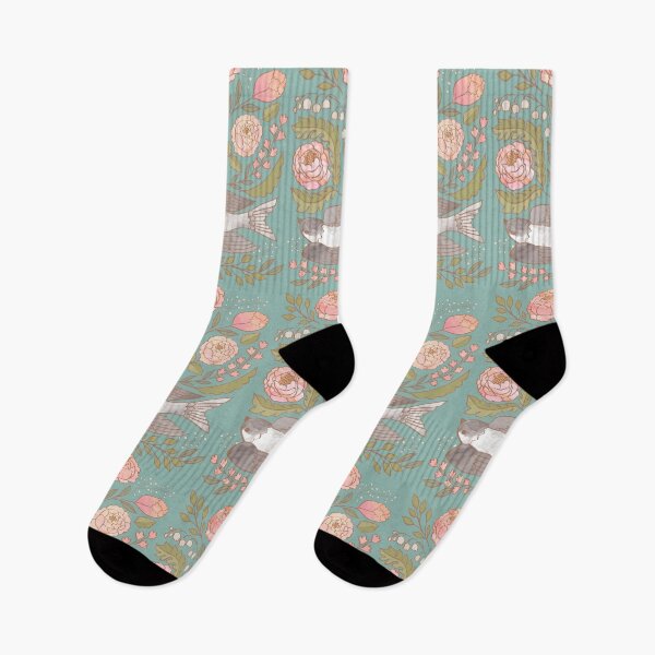 Item preview, Peony Garden Dove Robins Egg Blue designed and sold by Cecilia Mok.