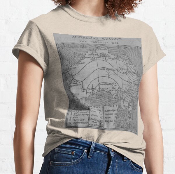 Australian Weather Map 3 March 1914 Classic T-Shirt