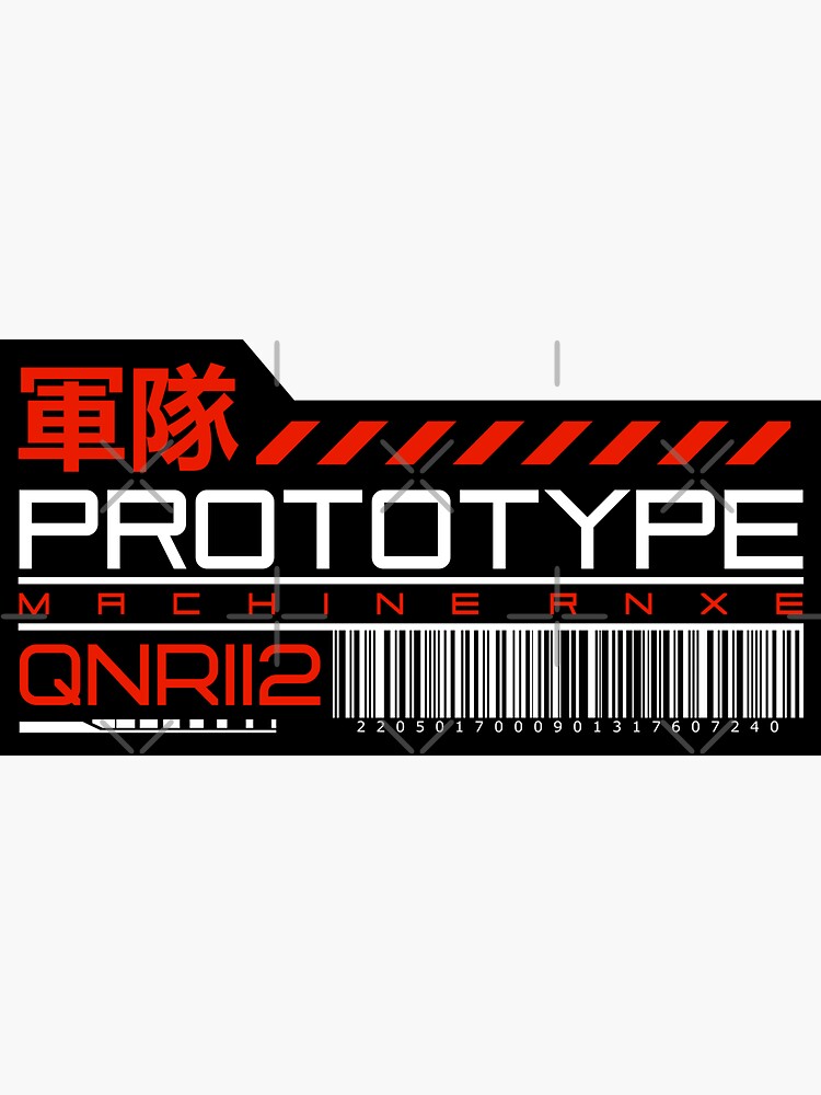 Thumbnail 3 von 3, Sticker, Prototype military sci-fi decal orange designt und verkauft von Dr-Evil.