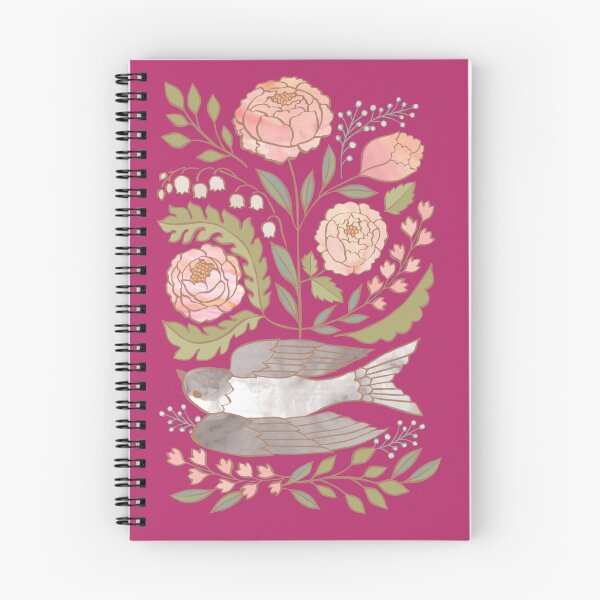 Item preview, Peony Garden Dove Raspberry Velvet designed and sold by Cecilia Mok.