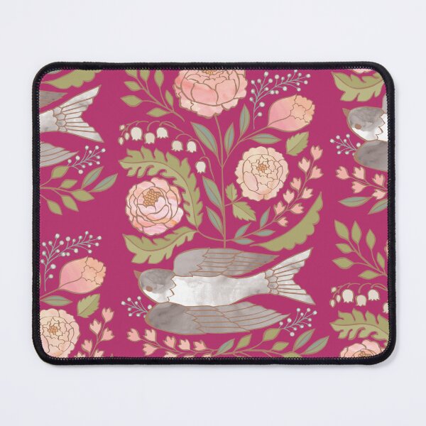 Item preview, Peony Garden Dove Raspberry Velvet designed and sold by Cecilia Mok.