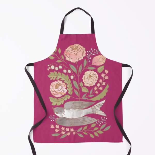 Item preview, Peony Garden Dove Raspberry Velvet designed and sold by Cecilia Mok.