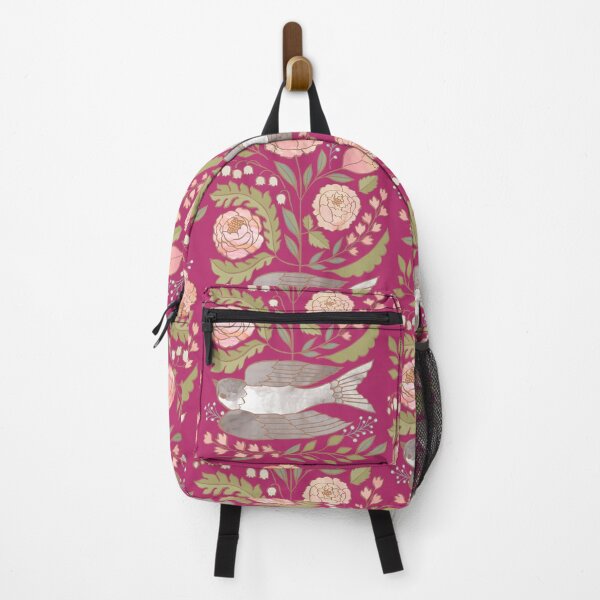 Item preview, Peony Garden Dove Raspberry Velvet designed and sold by Cecilia Mok.