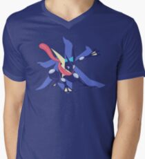 Greninja with Water Kanji Men's V-Neck T-Shirt