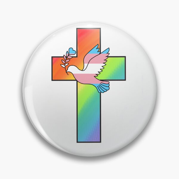 Item preview, Inclusive Christian Cross with Dove of Peace designed and sold by ShivyDoodles.