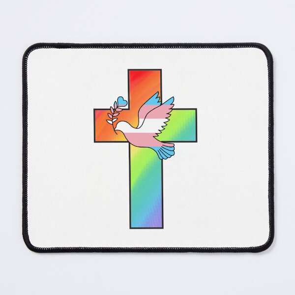 Item preview, Inclusive Christian Cross with Dove of Peace designed and sold by ShivyDoodles.