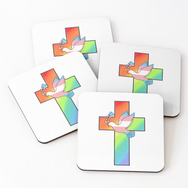 Item preview, Inclusive Christian Cross with Dove of Peace designed and sold by ShivyDoodles.