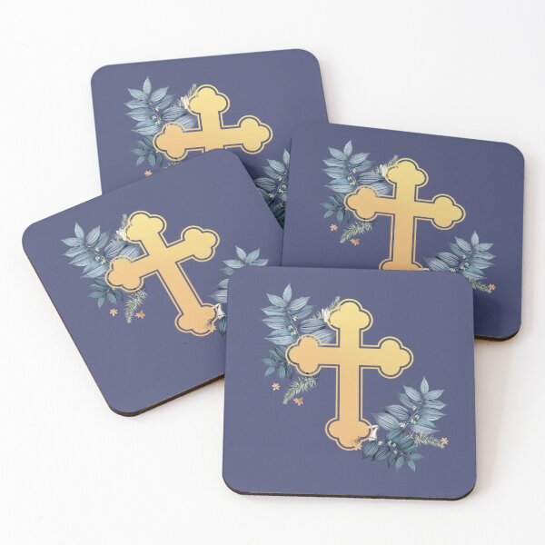 Item preview, Floral Christian Orthodox Cross Feminine designed and sold by theorthodoxpath.