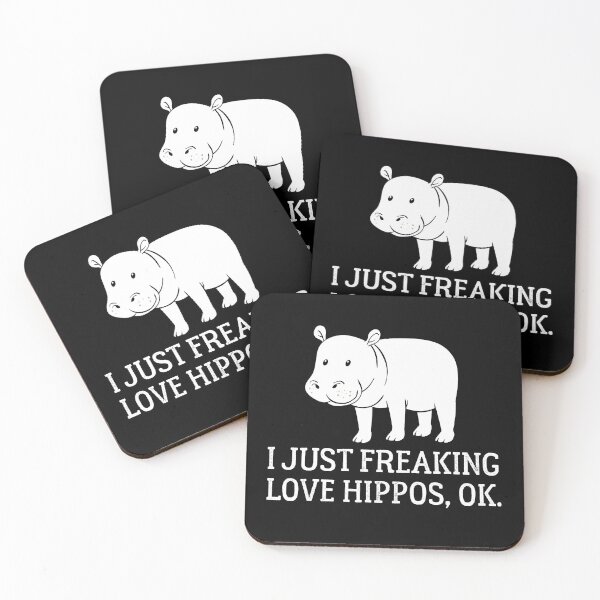 Item preview, I Just Freaking Love Hippos Ok, Funny Hippo  designed and sold by AEOPIN.