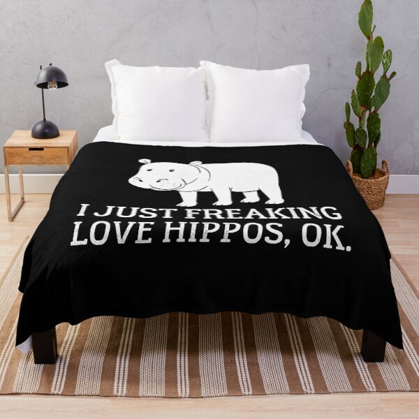 Item preview, I Just Freaking Love Hippos Ok, Funny Hippo designed and sold by AEOPIN.