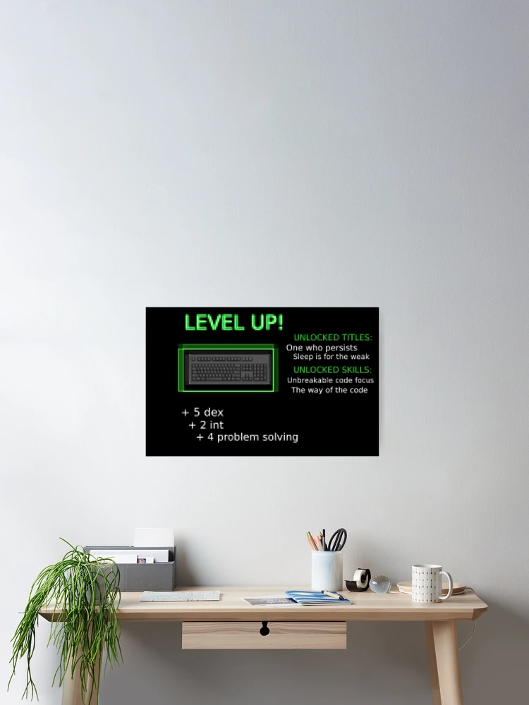 Thumbnail 2 of 3, Poster, Developer LEVEL UP! designed and sold by findingNull.