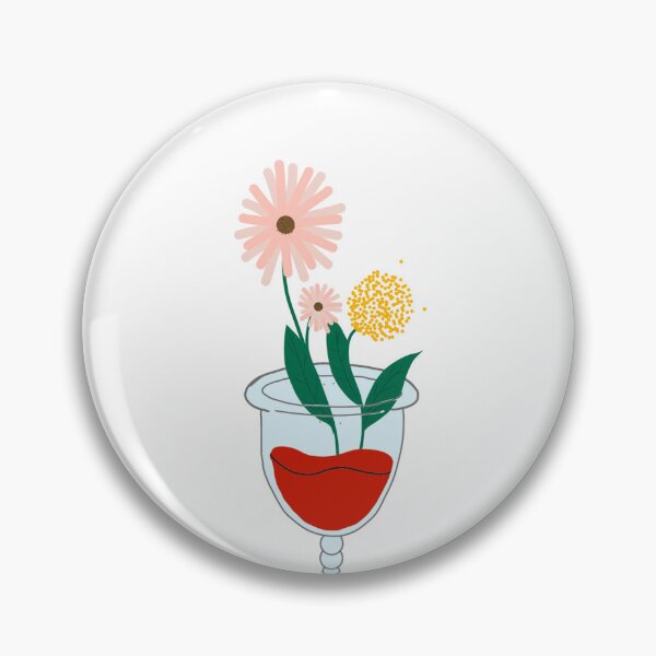 Item preview, Floral menstrual cup designed and sold by Lucietronnelle.