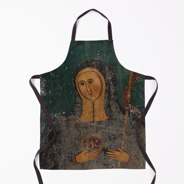 Item preview, Saint Gertrude the Great Vintage Mexican Painting designed and sold by Vintage Wall Art.