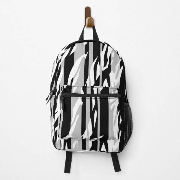 Item preview, Black and White Vertical Animal Print Striped Pattern Aesthetic / Stripey Monochrome Classic Pattern designed and sold by haRexia.