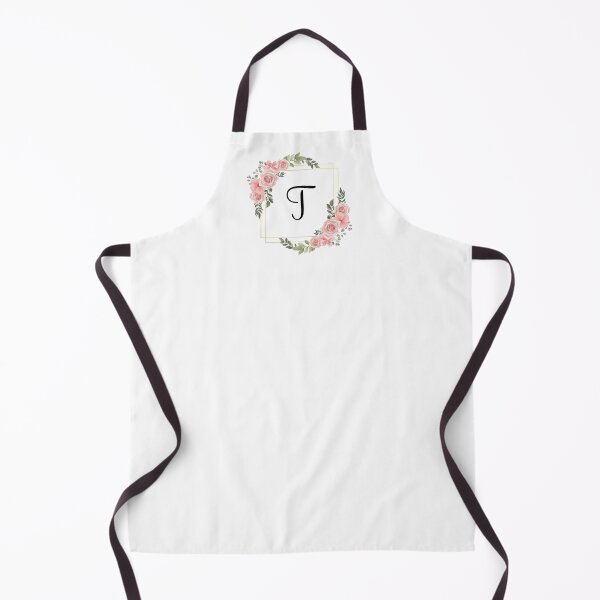 Item preview, Monogram Letter T | Pink Floral Design with Gold Edges designed and sold by JustSeasons.