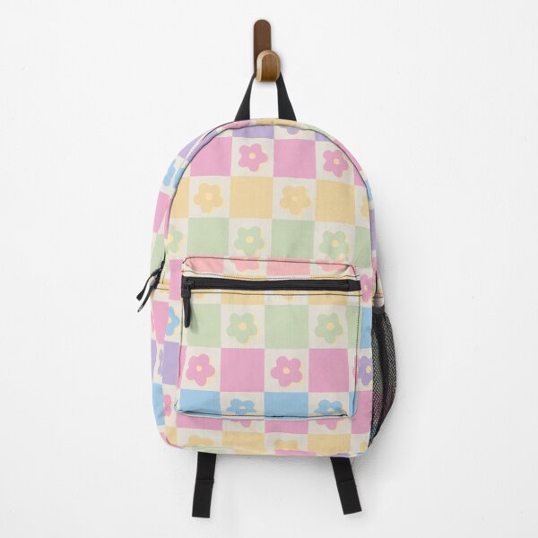 Item preview, Colorful Pastel Flower Power Checkerboard designed and sold by enricadenicola.