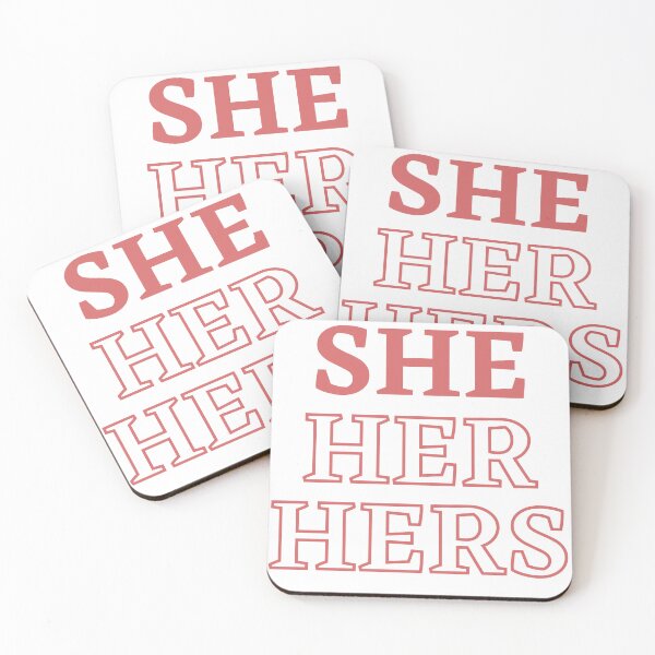 Item preview, She/Her/Hers Pronouns designed and sold by CJ Vanderbeek.