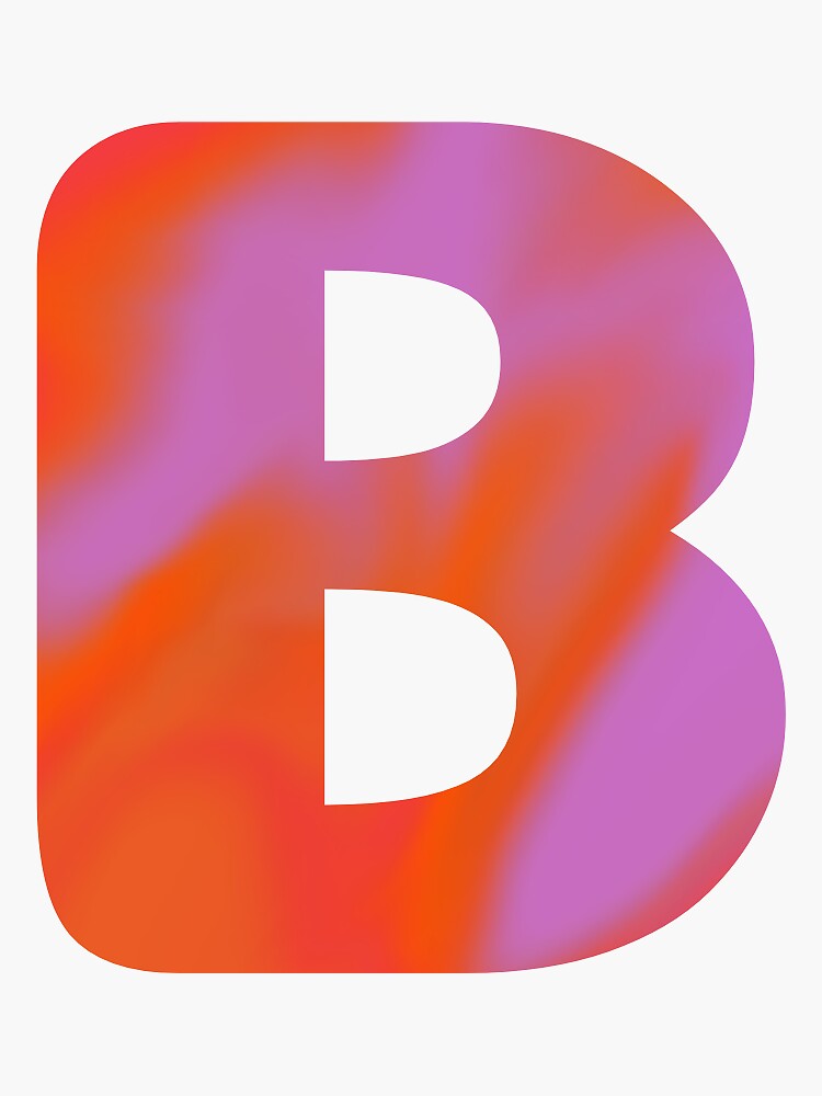 "The Letter B Swirl " Sticker By Beczhy14 | Redbubble