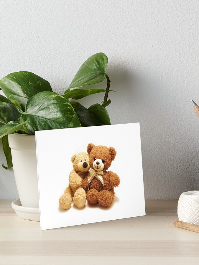 Cute Teddy Bear 1 Hello | Art Board Print