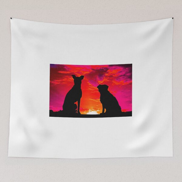 Item preview,  Beautiful Sunset and Dogs designed and sold by formylovelydog.
