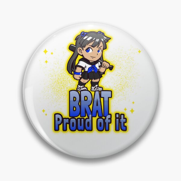 Item preview, BRAT PROUD OF IT CHIBI WHITE BACKGROUND designed and sold by LargeShop.
