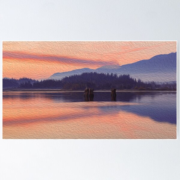 Item preview, Pink Sunset on a Lake  designed and sold by ACC .