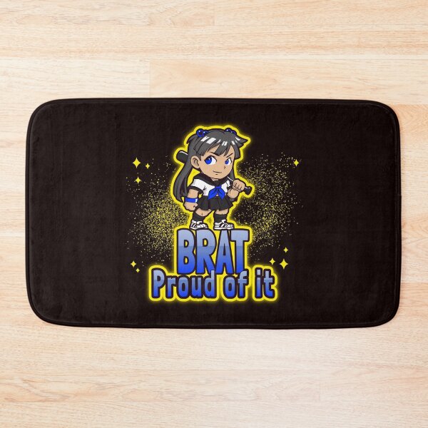 Item preview, BRAT PROUD OF IT CHIBI BLACK BACKGROUND designed and sold by LargeShop.
