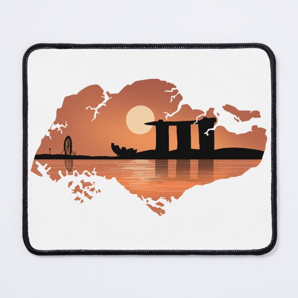 Item preview, singapore map and landscape designed and sold by landscapeworlds.