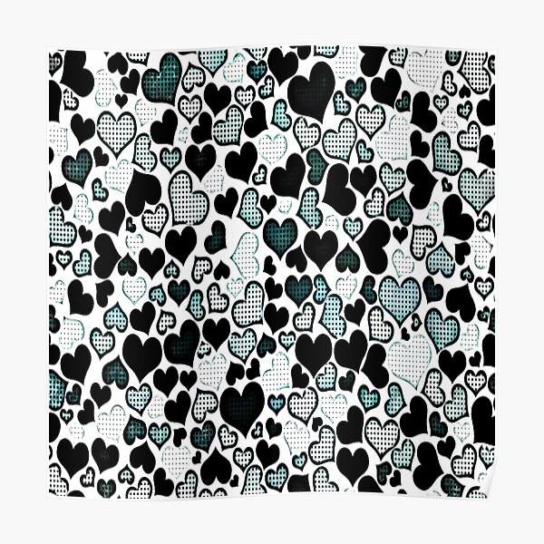 "Black Hearts" Poster for Sale by AptitudePics Redbubble