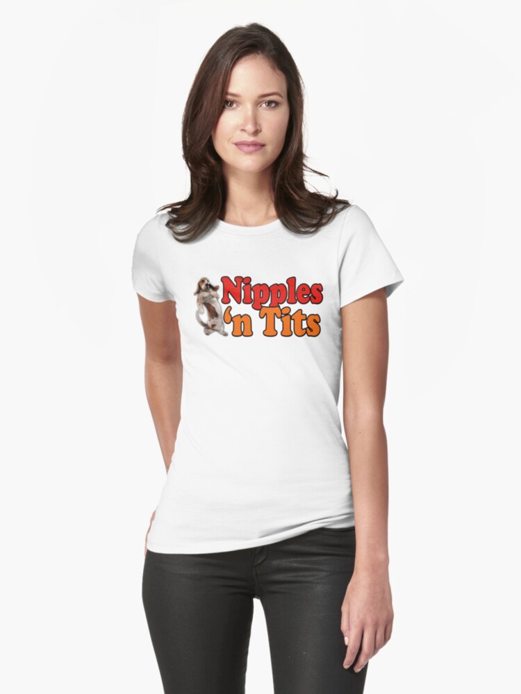 Nipples And Tits Womens Fitted T Shirts By Snookchaos Redbubble