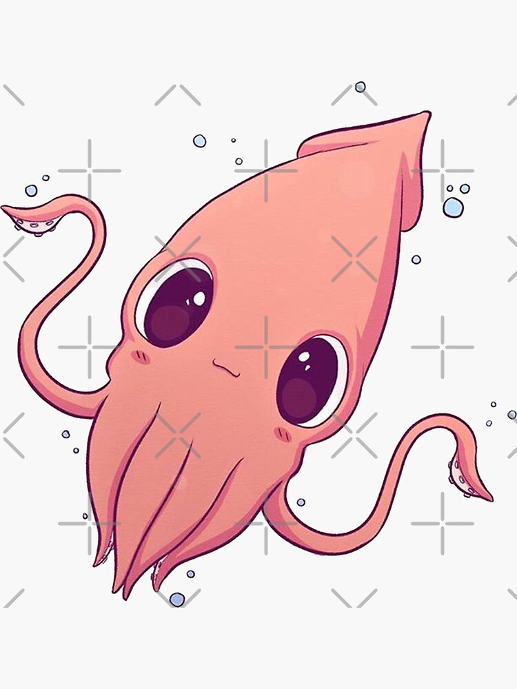 "Cute Giant Squid" Sticker for Sale by janmarkvargas | Redbubble