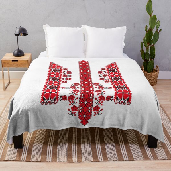Item preview, Ukrainian Trident Vyshivanka - Embroidered trizub Vyshyvanka designed and sold by Aide.