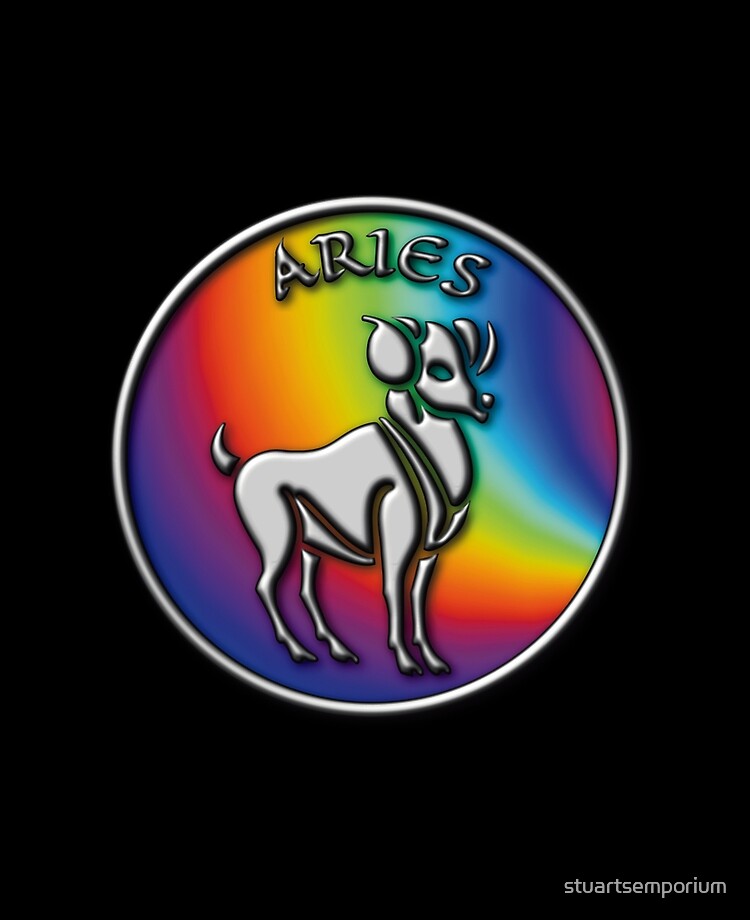 Aries the Ram Star Sign Astrology Zodiac Rainbow Birth Sign Horoscope iPad Case Skin