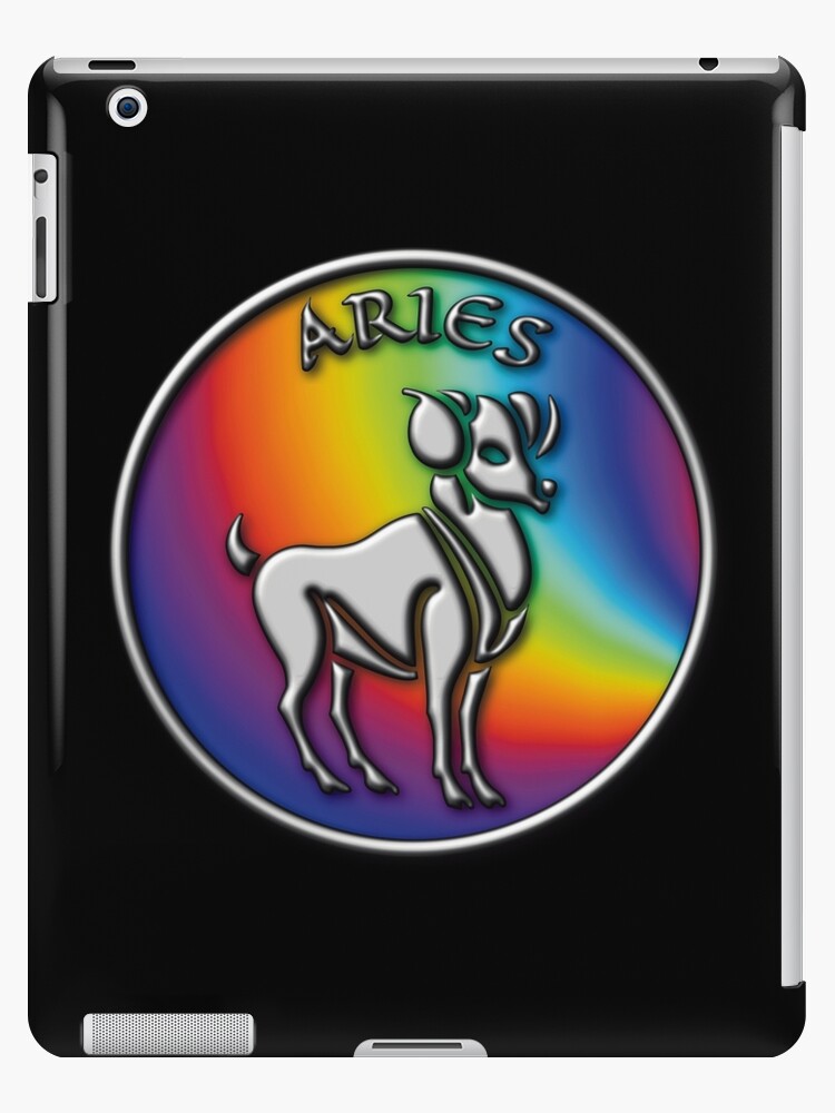 Aries the Ram Star Sign Astrology Zodiac Rainbow Birth Sign Horoscope iPad Case Skin