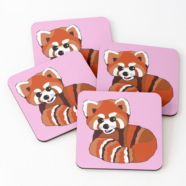 Item preview, Red panda on pink 2 designed and sold by LittleBettyMakes.